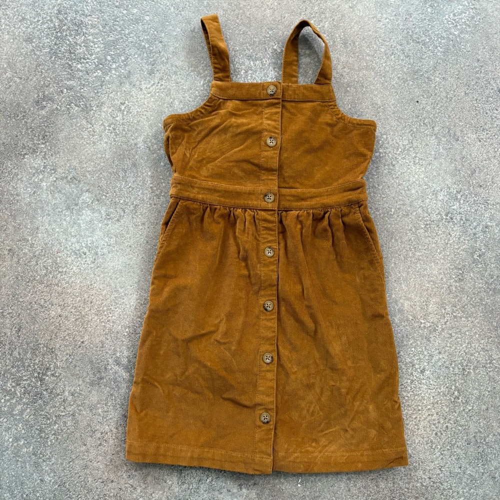 Crewcuts Mustard Corduroy Button-Front Jumper